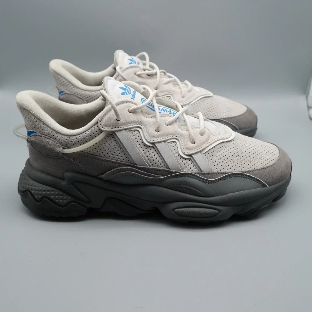 Adidas Ozweego Mens Size 11.5 Grey Crystal White Suede Sneakers